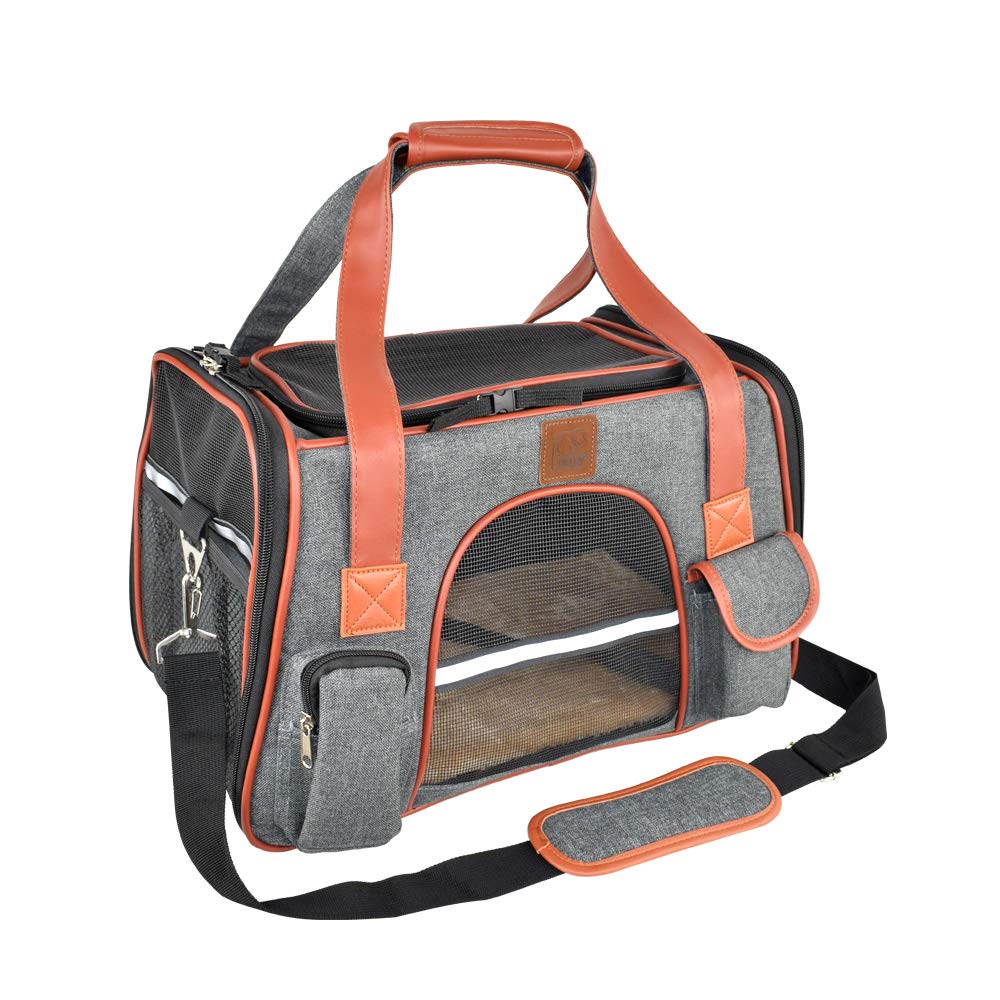 Pet Carrier for Cats and Small Dogs Airline Approved Soft Sided Carrier,Ventilated Pet Travel Carrier,Car Seat Safe Carrier