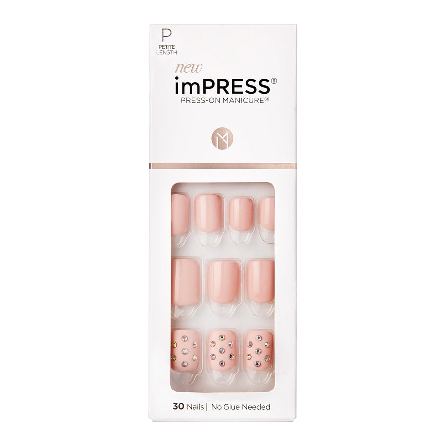 KISS Color Press-on Manicure - Pink with crystals