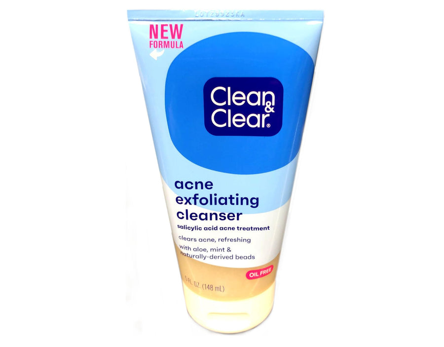Acne Triple Clear Exfoliating Facial Scrub with 2% Salicylic Acid Acne Medicine, Aloe & Mint for Acne-Prone Skin, Soothing Oil-Free & Non-Comedogenic Acne Face Scrub, 5 oz (Pack of 3)