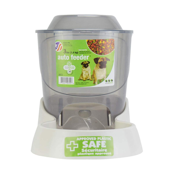 Pets Small Gravity Auto Feeder for Cats/Dogs, 3 Pound Capacity GRAY