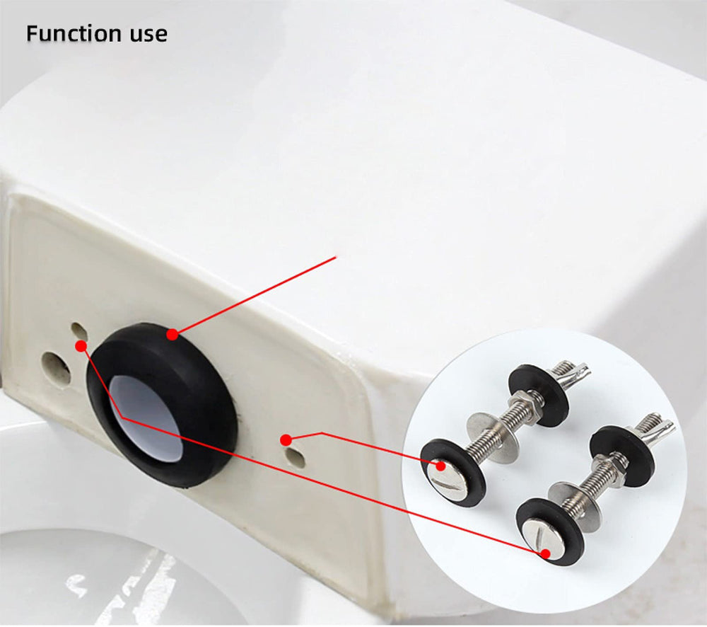 Toliet Bolts,Tank to Bowl Stainless Stell 5/16inch by 3Inch Heavy Duty Bolts with Rubber and Stainless Steal Washers and Wing Nuts,Toliet Bolt