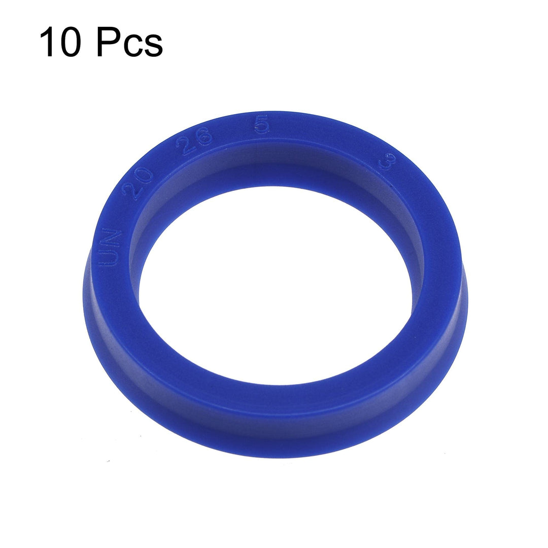 UN Radial Shaft Seal 20mm ID x 26mm OD x 5mm Width PU Oil Seal, Blue Pack of 10