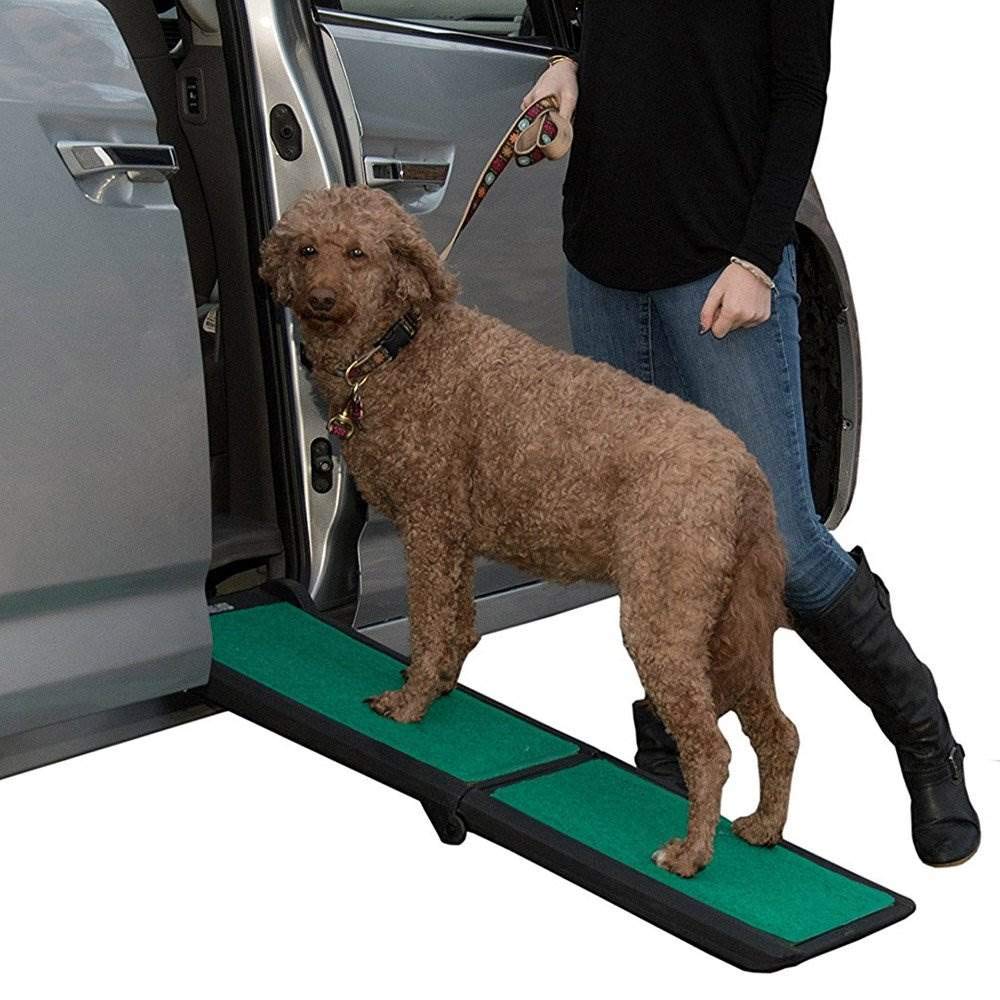 supertraX Ramps for Dogs and Cats, Maximum Traction Surface, Portable/Easy-Fold (No Tools Required), Built in Handle for Travel, 5 Models, 42-71 Inches Long, Supports 150-200lbs