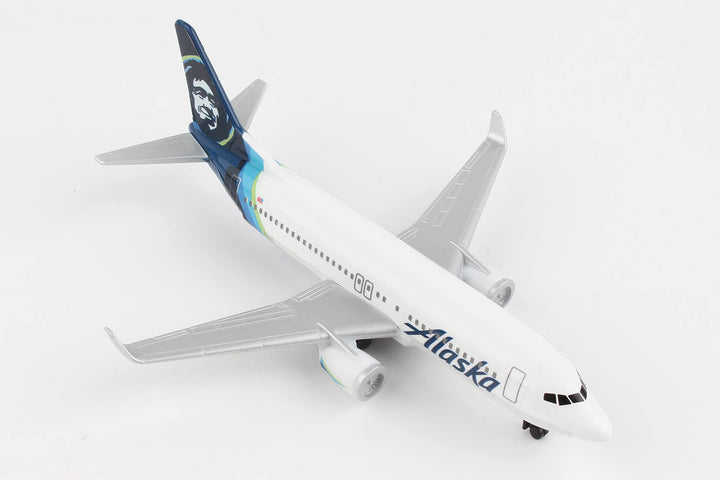 Toy Airplane – Alaska Airlines – Die-Cast Metal Model Airplane Toy with Plastic Parts for Kids Ages 3+