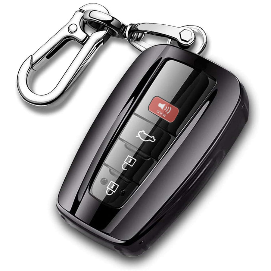 for Toyota Key Fob Cover with Keychain Soft TPU Key Fob Case All-Around Protection Key Case Compatible with 2018-2021 Toyota Camry RAV4 Avalon C-HR Prius Corolla Highlander