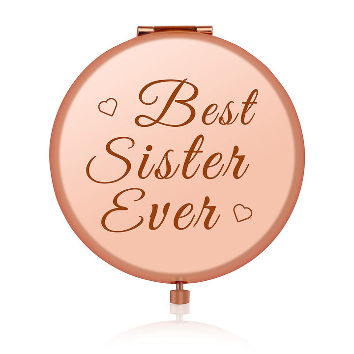 Sister Birthday Gifts from Sister Compact Makeup Mirror Inspirational Gifts Graduation Gift for Daughter from Dad Mom Motivational Encouragement Gift Friendship Gift Christmas Graduation Party Gift