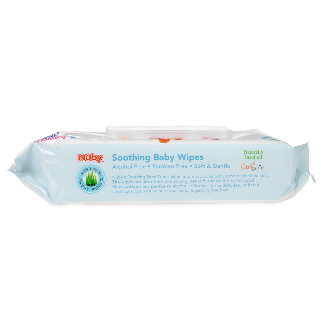 Dr. Talbot's Soothing Baby Wipes with Natural Ingredients, Chamomile, Aloe, and Citroganix, Fragrance Free, Extra Thick, 64 Count