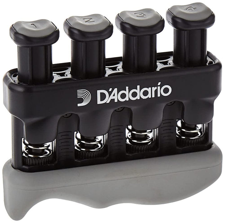 D'Addario Accessories Hand Exerciser–Improve Dexterity and Strength in Fingers, Hands, Forearms- Adjust Tension Per Finger– Simulated Strings Help Develop Calluses- Comfortable Conditioning