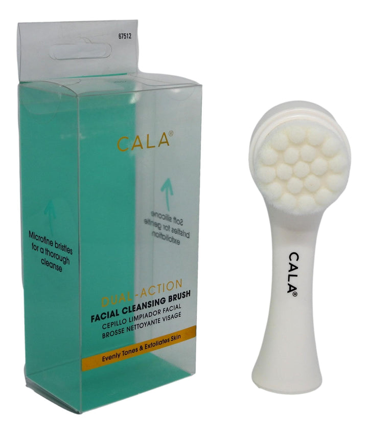 Dual-action mint facial cleansing brush