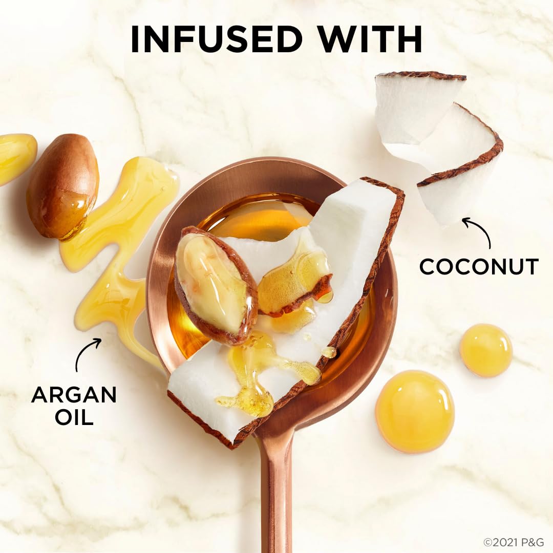 Coconut & Argan Oil Heat Protectant Leave-In Spray for All Hair Types, 450°F Heat Protection, Sulfate-Free, Paraben-Free, Dye-Free, Alcohol-Free, Adds Shine, 6.4 Fl Oz