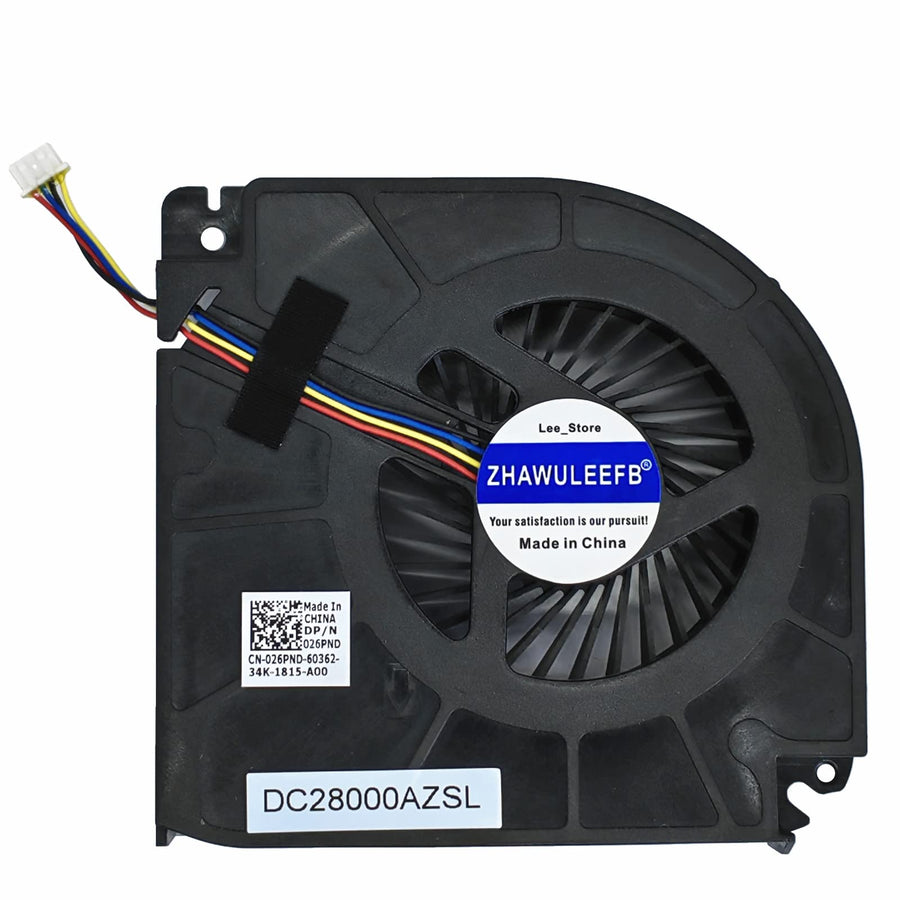 Replacement New CPU Fan for Dell Precision M6700 M5700 Laptop CPU Cooling Fan Cooler 026PND MG60150V1-C040-S9A BATA0815R5H P003 DC28000AZSL DC5V 0.40A