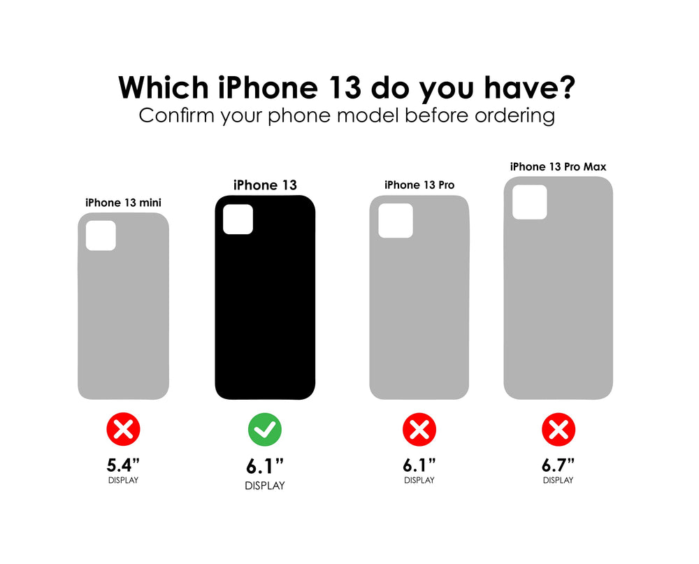 iPhone 13 (ONLY) Symmetry Series Case - Black, Ultra-Sleek, Wireless Charging Compatible, Raised Edges Protect Camera & Screen