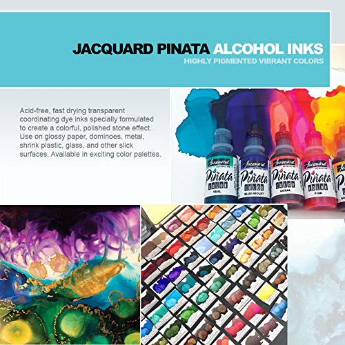 Piñata Alcohol Inks Silver and Rich Gold by Jacquard Bundle and 10x Pixiss Ink Blending Tools
