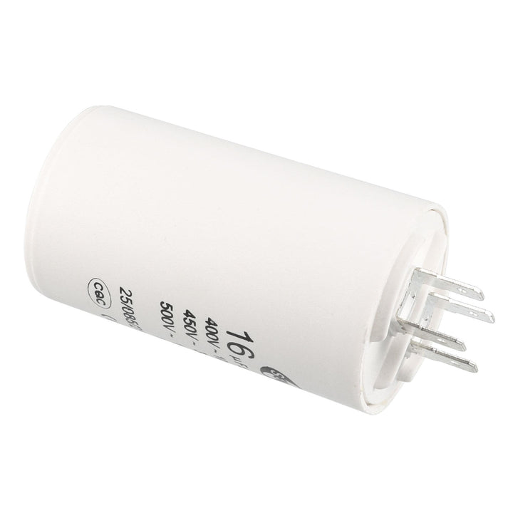CBB60 Run Capacitor 16uF 450V AC Double Insert 50/60Hz Cylinder 72x40mm White for Air Compressor Water Pump Motor