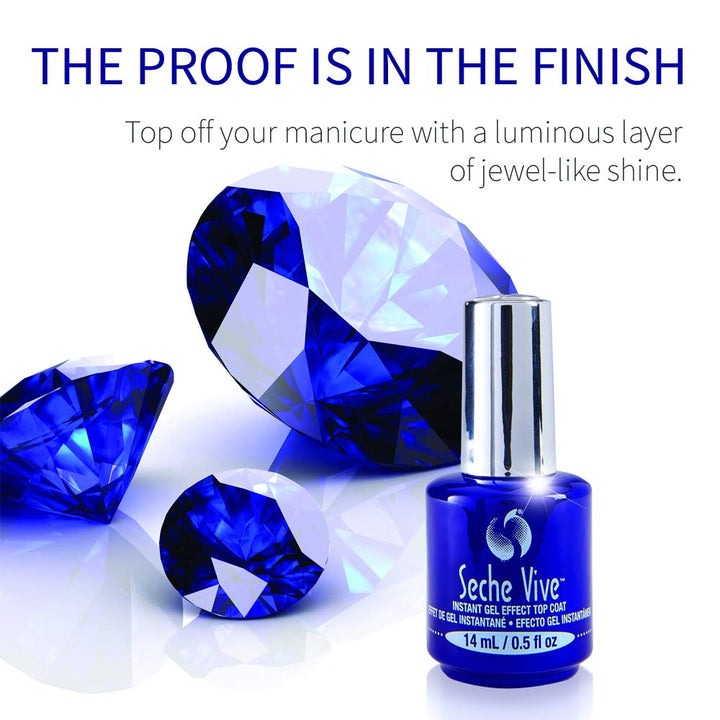 Vive Gel Effect Top Coat 0.5oz, boxed