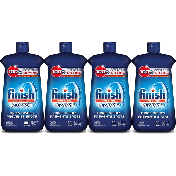 Jet-Dry Rinse Aid, 8.45oz, Dishwasher Rinse Agent & Drying Agent (4X8.45oz)