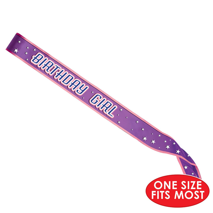 Birthday Girl Satin Sash Party Accessory (1 count) (1/Pkg)