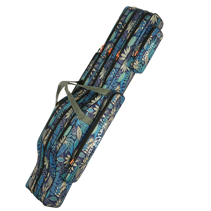 Fishing Rod Case, Three Layers Folding Fishing Pole Storage Bags Portable Gear Rods Reel Tackle Tool Gears Organizer Waterproof Camouflage Travel Carry Bag Carrier for Traveling(47inch)