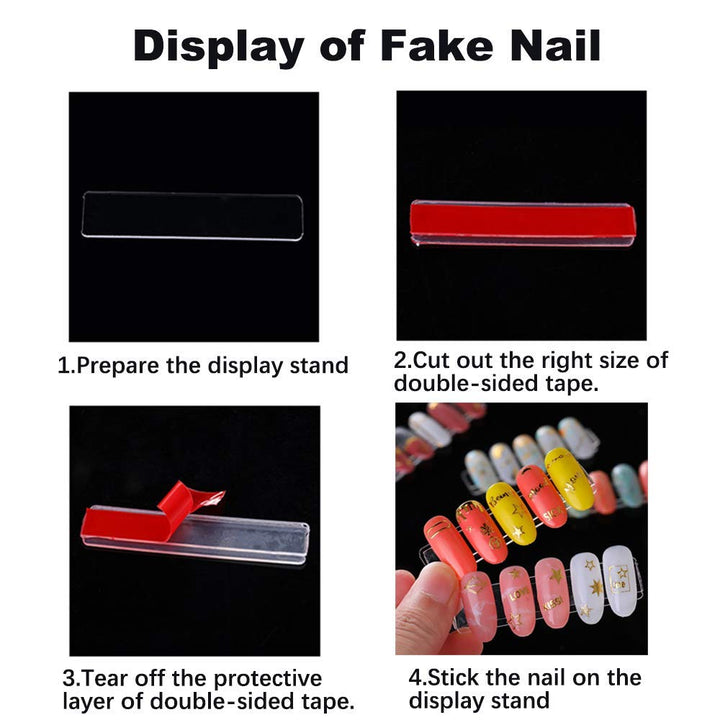 2 Packs Transparent Double Sided Mounting Tape, Reusable Heavy Duty Strong Sticky Double Sided Mounting Tape for Nail Art Display Stand Holder, Home, Wall, Room, Office Decor(32.8FT/10M)