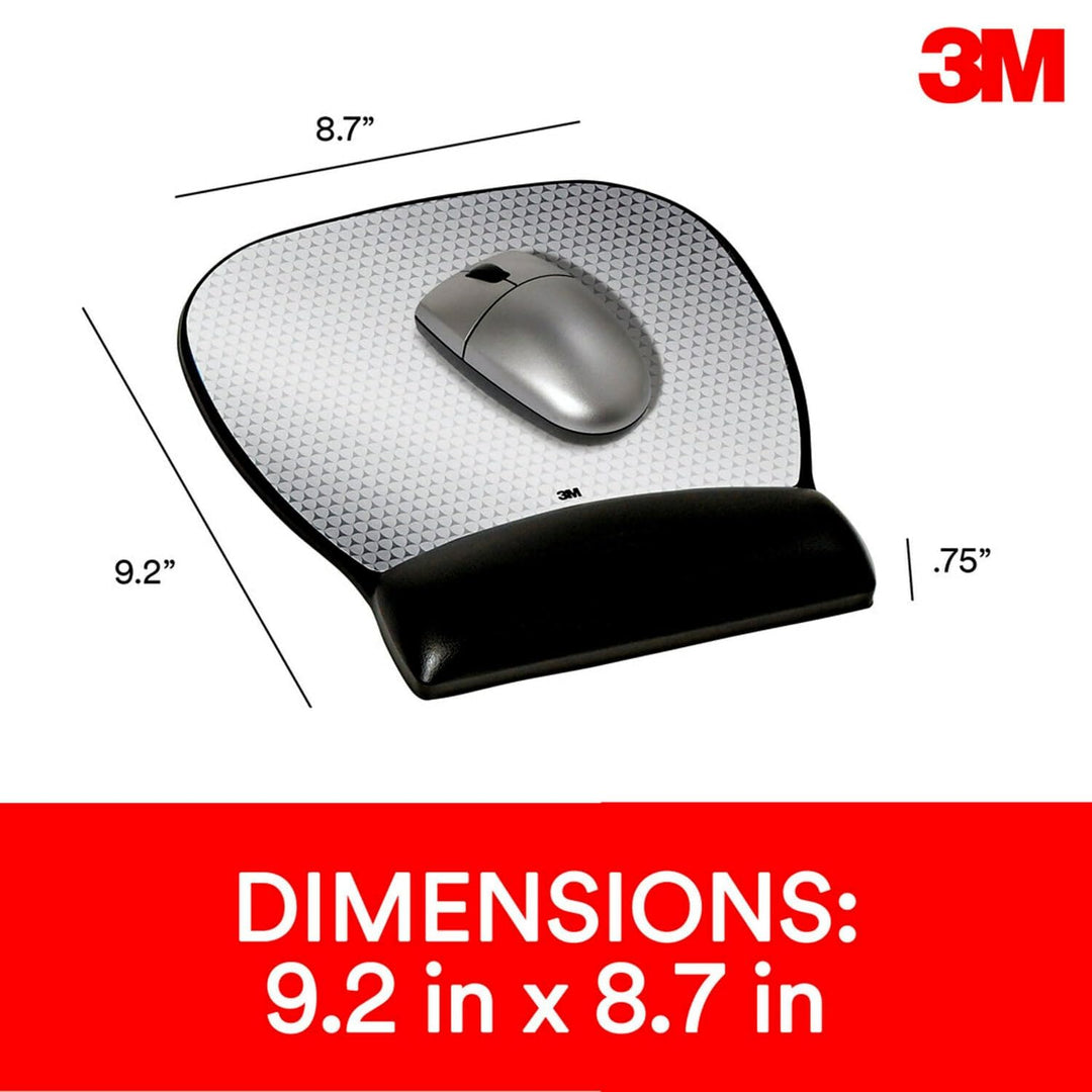 Precise Mouse Pad with Gel Wrist Rest, Soothing Gel Comfort with Durable, Easy to Clean Leatherette Cover, Optical Mouse Performance and Battery Saving Design, 9.2 x 8.7, Black (MW310LE)