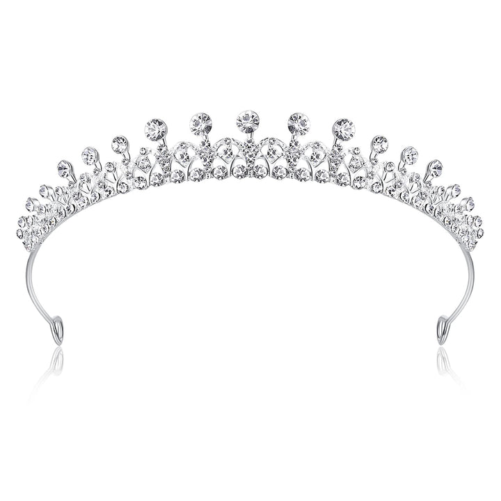 Ribbon Shape Crystal Princess Bridal Alloy Tiara for Younger Woman in party wedding Quinceanera