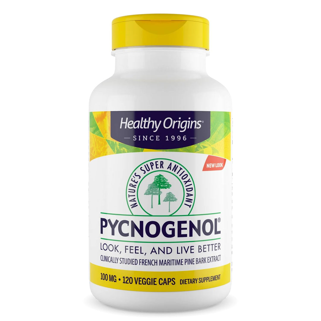 Pycnogenol 100 mg (Nature's Super Antioxidant, Non-GMO, Gluten Free, Cardiovascular Support), 120 Veggie Caps