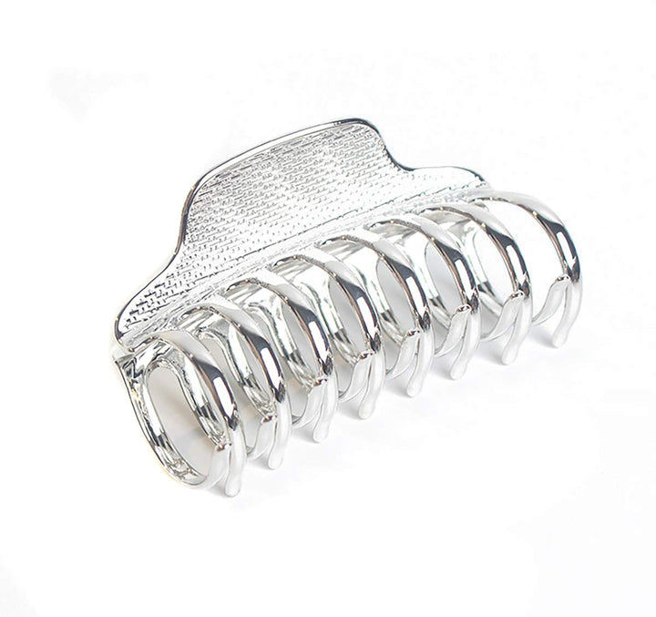 Silver: Girls Fashion Vintage Alloy Hair Jaw Clips Hair Clamp Large Punk Hairpins Hair Claw Women Hair Updo Grip Bath Accessories For Thick Hair (Silver)