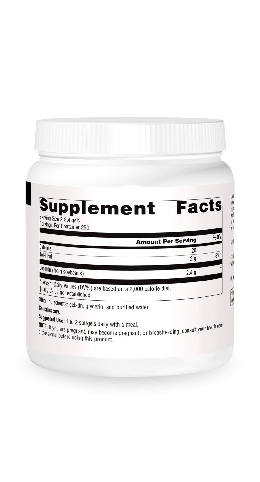 Lecithin 1200 mg, A Natural Emulsifier - 500 Softgels