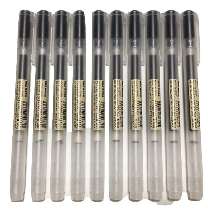 Gel Ink Ball Point Pen 0.5mm Black color 10pcs