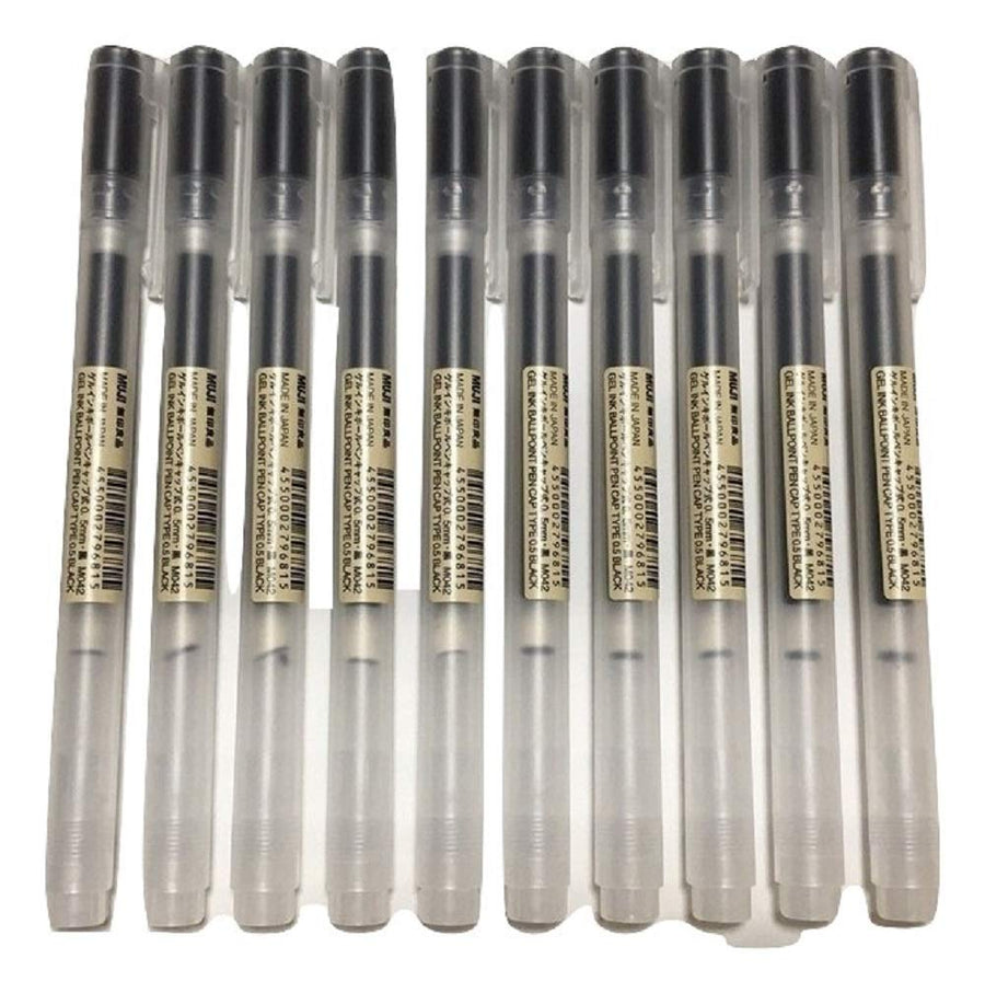 Gel Ink Ball Point Pen 0.5mm Black color 10pcs