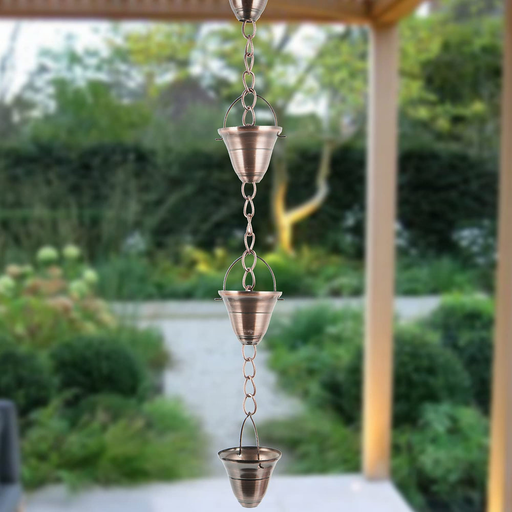 Rain Chains Decorative Rain Chain Bell, 8-1/2 Length, Bell Style