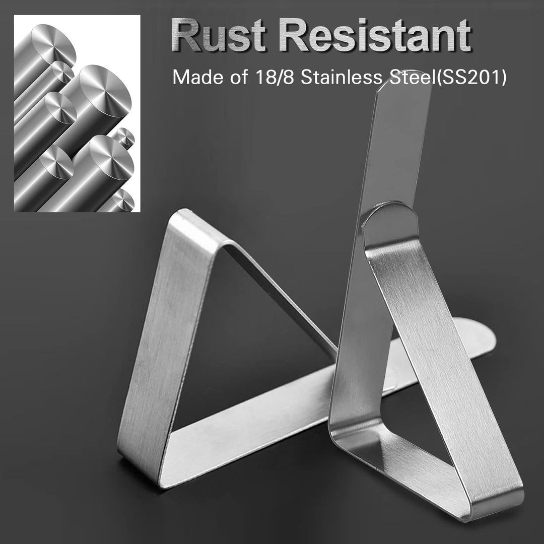 Tablecloth Clips 30 Packs Picnic Table Clips Flexible Stainless Steel Table Cloth Cover Clamps Table Cloth Holders Ideal for Picnics Marquees Weddings Graduation Party