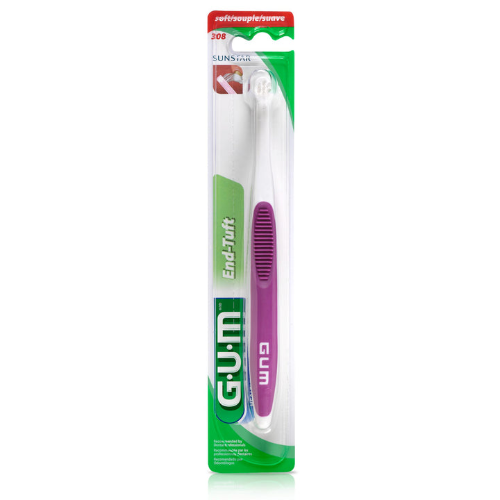 End Tuft Toothbrush - Extra Small Head for Hard-to-Reach Areas - Implants, Back Teeth, and Wisdom Teeth - Soft Dental Brush for Adults (6pk)