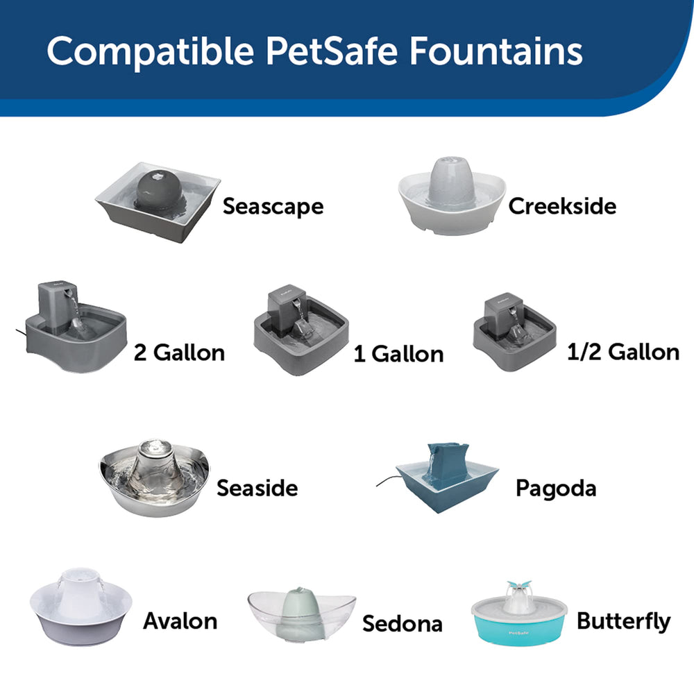 Drinkwell Replacement Carbon Filters, Dog and Cat Ceramic Water Fountain Filters, 4-Pack