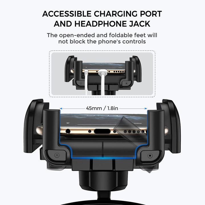 Cell Phone Holder for Car, CD Slot Car Phone Mount, One Button Release Easy Installation CD Player Car Phone Holder Mount Compatible with iPhone 16 15 14 13 12 11 Pro XR XS MAX Galaxy S20 S20+ S10 S9