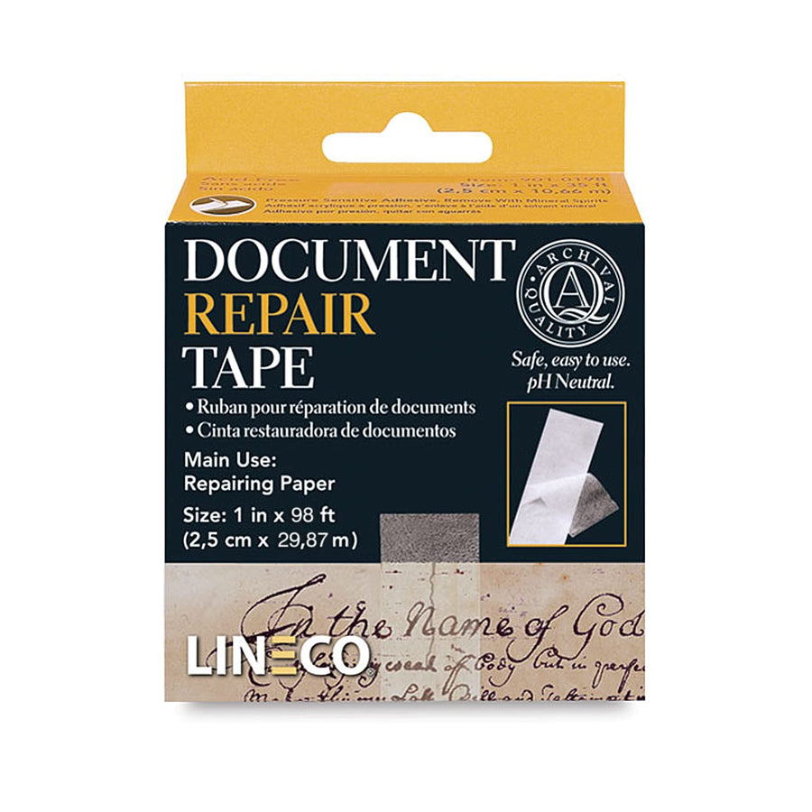 , Archival Document Repair Tape, 1 Inch x 98 Feet, Acid-Free Translucent, for Repair Paper Document, Book, Ephemera, Photos Print Artwork.