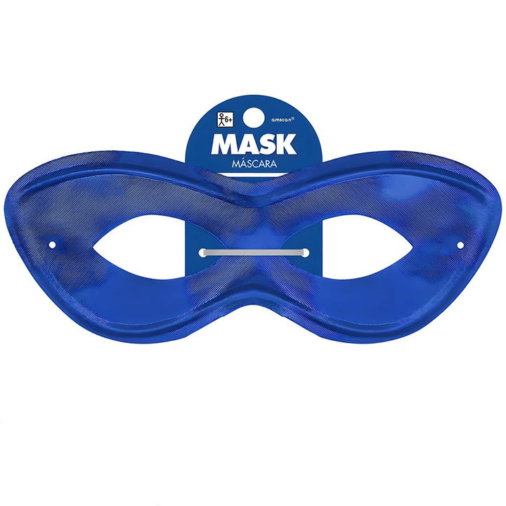 Vibrant Blue Plastic Superhero Mask (2.78 x 8 .25) 1 Pc - Ideal for Costumes & Parties