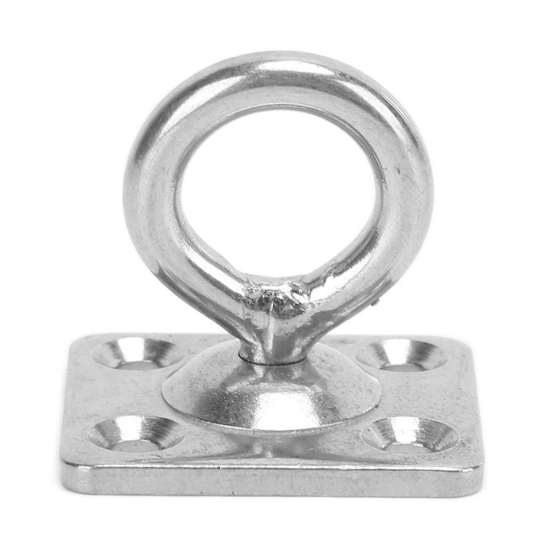 Stainless Steel Ceiling Hooks, 360 Degree Rotating Ceiling Hooks Pad Eye Plate U Hooks for Seawater(Rotating Door Buckle 5MM)