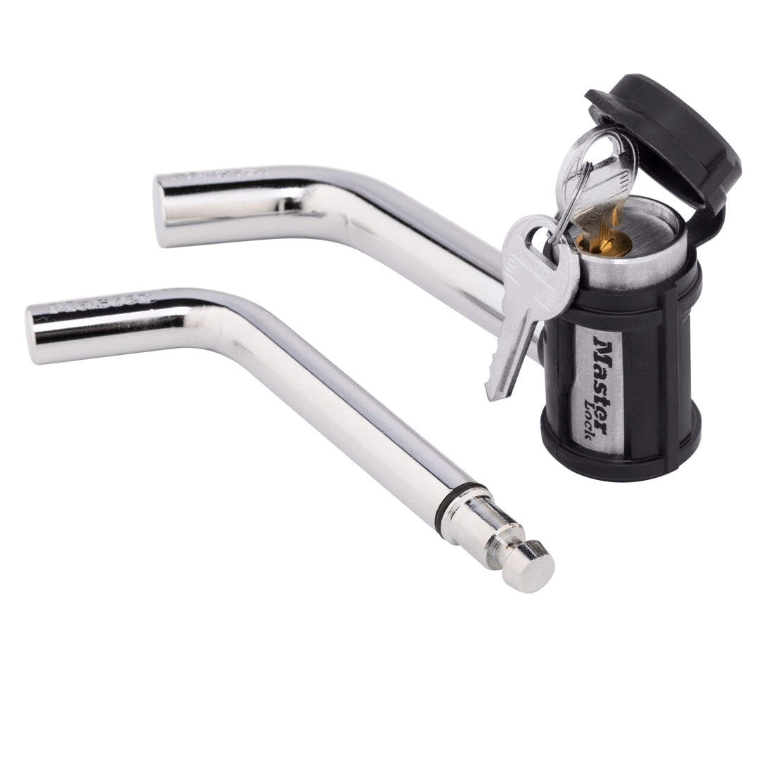 Receiver Lock, 1/2 in. and 5/8 in. Swivel Head, Weather Resistant Trailer Coupler Locking Hitch Pin with Keys for Protecting Trailers, RVs, 2866DAT