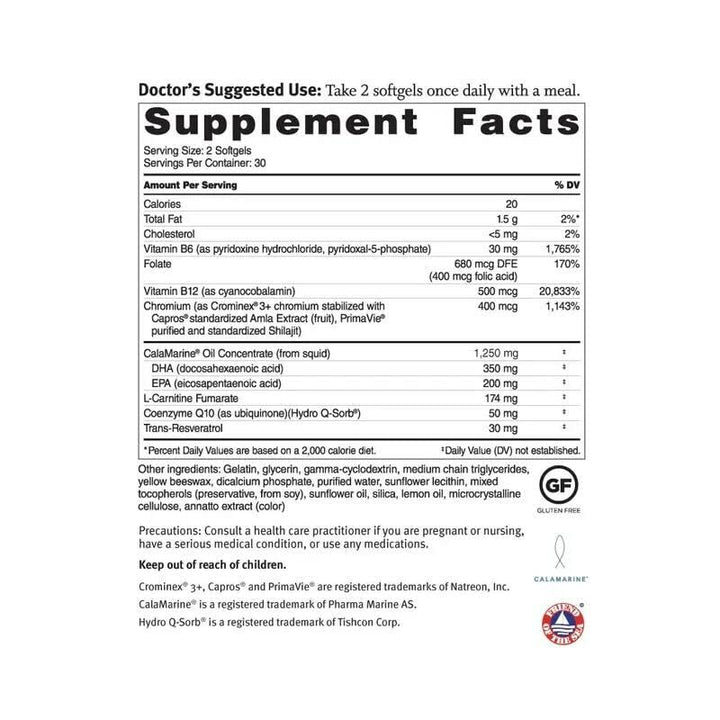 Omega Q Plus Resveratrol - Omega-3 Supplement with CoQ10 and Resveratrol - Promotes Comprehensive Heart and Whole Body Health to Help You Age Well (60 softgels)