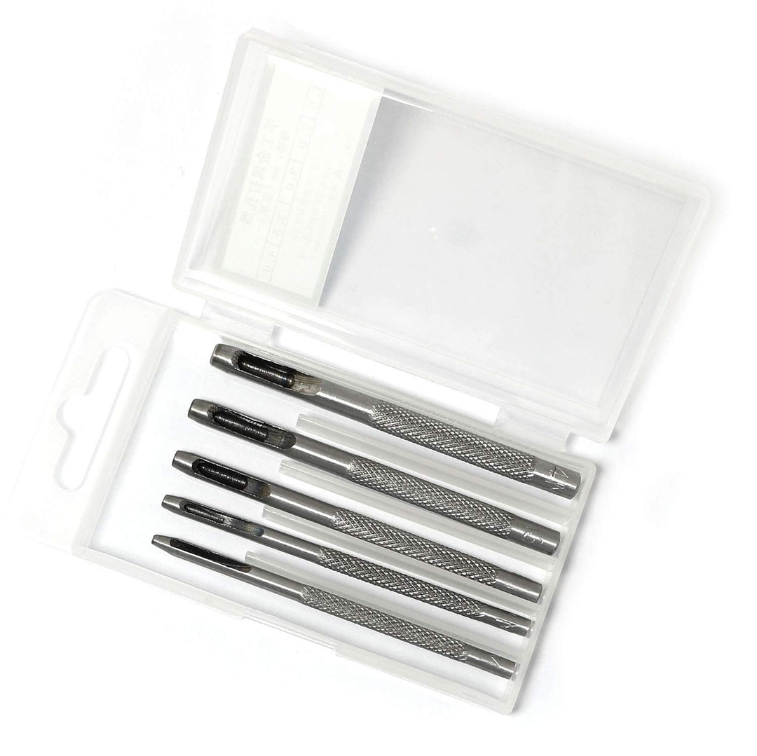 5IN1 Hollow Hole Punch Set Round Leather Hole Tool 5 Sizes (1.5mm, 2.0mm, 3.0mm, 3.5mm, 4.0mm)