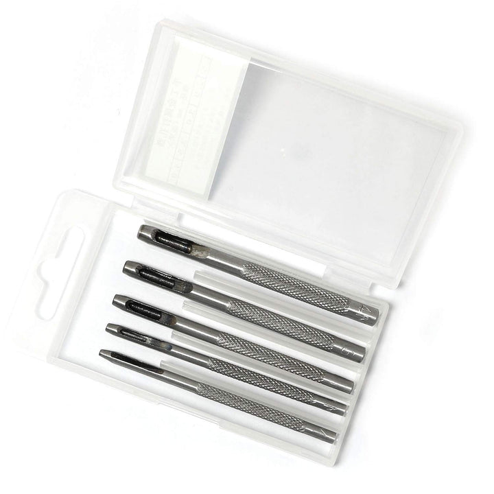 5IN1 Hollow Hole Punch Set Round Leather Hole Tool 5 Sizes (1.5mm, 2.0mm, 3.0mm, 3.5mm, 4.0mm)