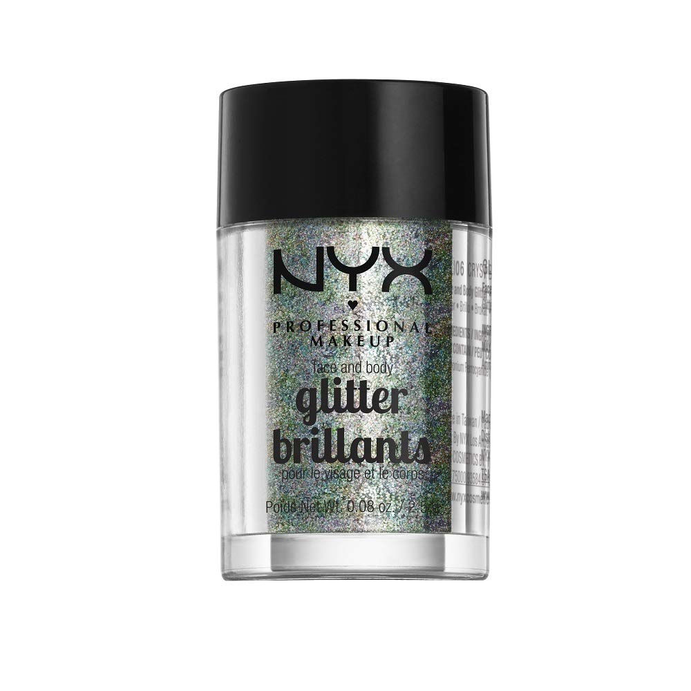 PROFESSIONAL MAKEUP Face & Body Glitter, Crystal, 0.08 Ounce