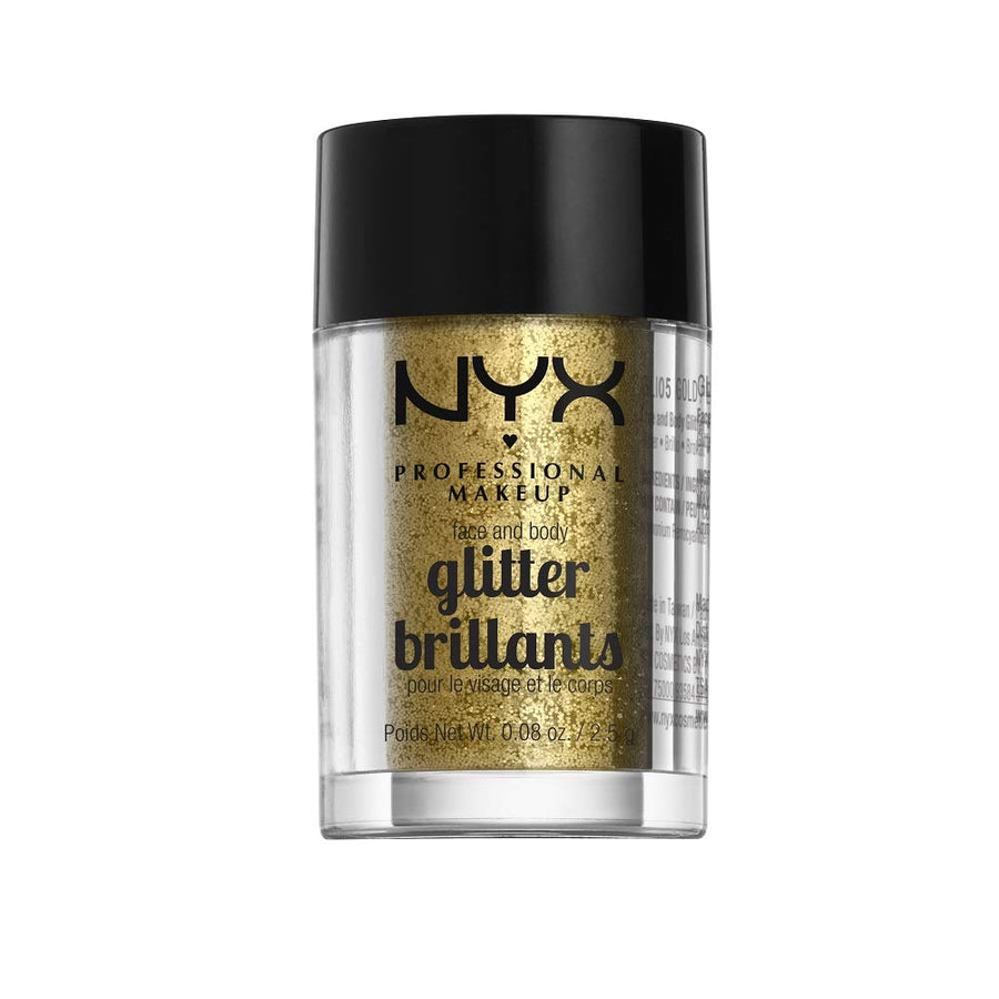 PROFESSIONAL MAKEUP Face & Body Glitter, Gold, 0.08 Ounce