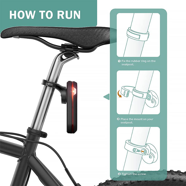 Seat Post Quarter Turn Mount Compatible with Garmin Varia RTL510 RTL515 RVR315 Rearview - Fit 27.2mm 30.9mm 31.6mm Bars Seatpost