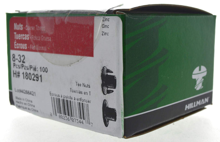 The Group 180291 Pronged Tee Nut, 8-32, 100-Pack