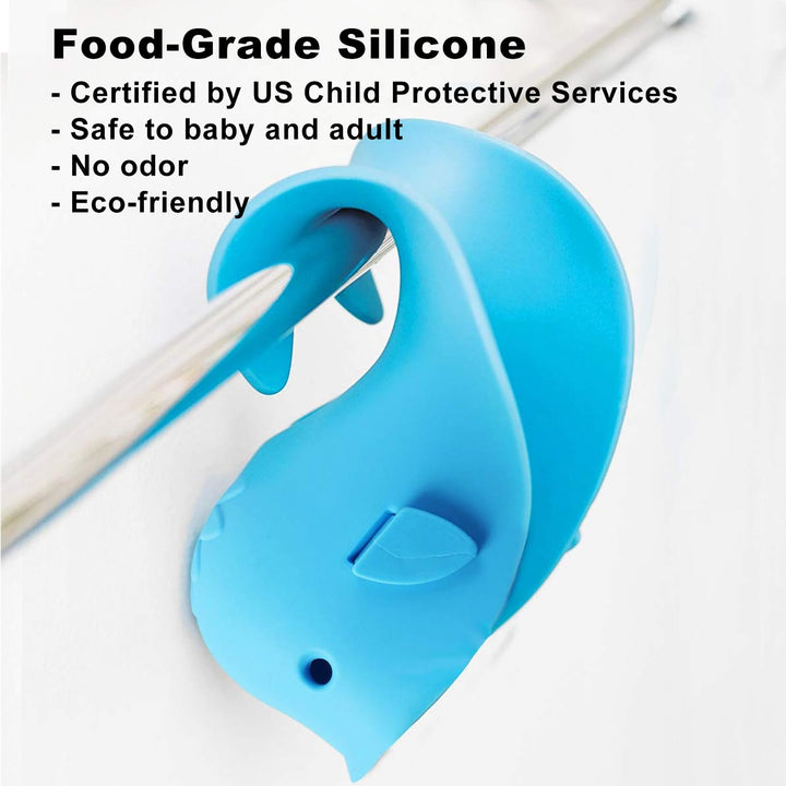 Bath Spout Cover, Faucet Cover Baby Bathroom Tub Faucet Cover Protector for Kids, Bathtub Spout Cover for Baby Kids Toddlers Protection Accessories Baby Safety Universal Bath Silicone Toys Whale Blue