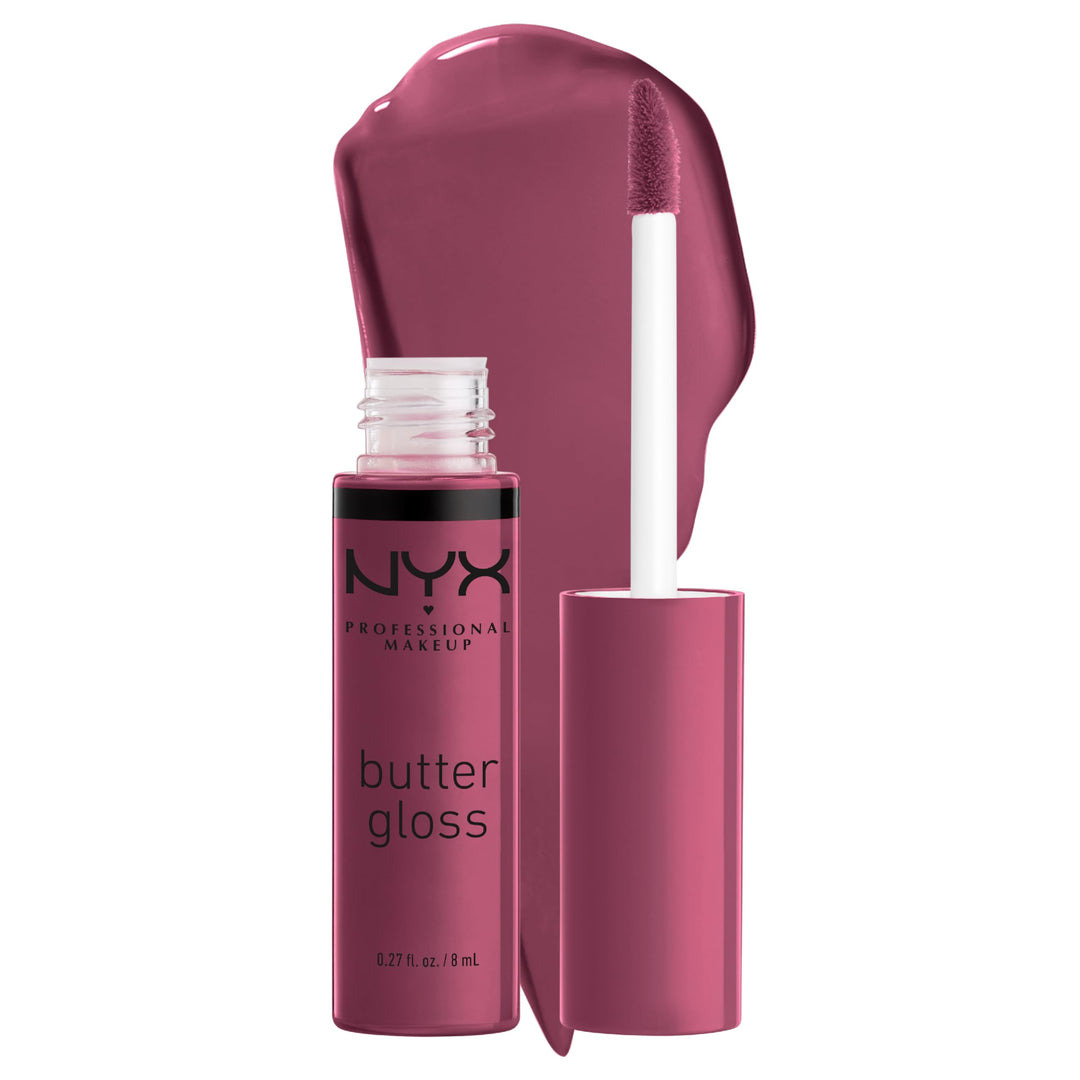 PROFESSIONAL MAKEUP Butter Gloss, Non Sticky Lip Gloss - Cranberry Pie (Mauve Purple)