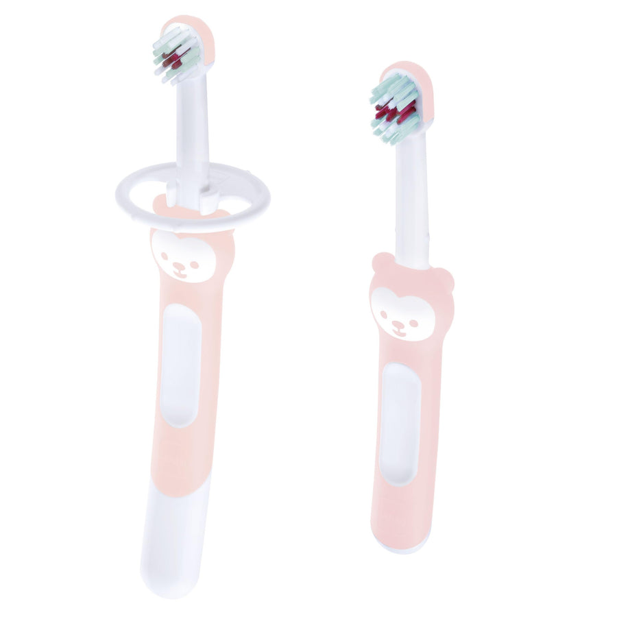 Learn to Brush Set, Baby Toothbrush Set, Girl, Pink, 6+ Months