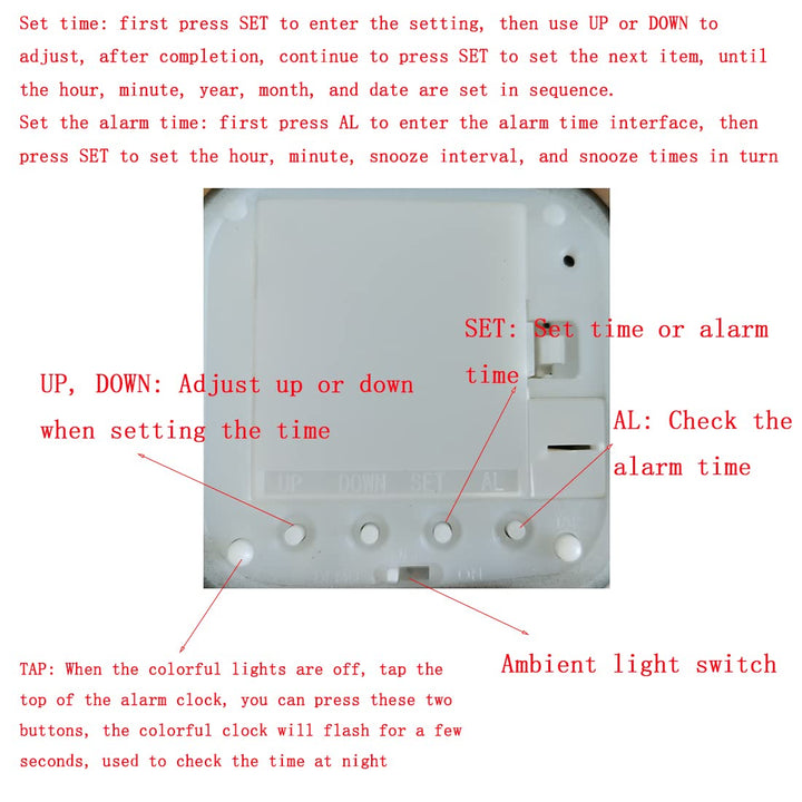 STWars Fashion Creative 3D Stereo Small Alarm Clock Mute LED Night Light Electronic Clock Bedside Clock Bedroom Clock-USB Charging